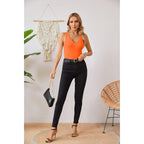 VICHYIE Tank Tops for Women Summer Sleeveless Shirts V Neck Ribbed Slim Fitted Tops Cami Blouses