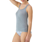 Women's Soft Cotton Ribbed Tank Top White/Black/Concrete