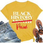 Black History T-Shirt for Women Black History Month Tshirt Juneteenth Period Tee Tops