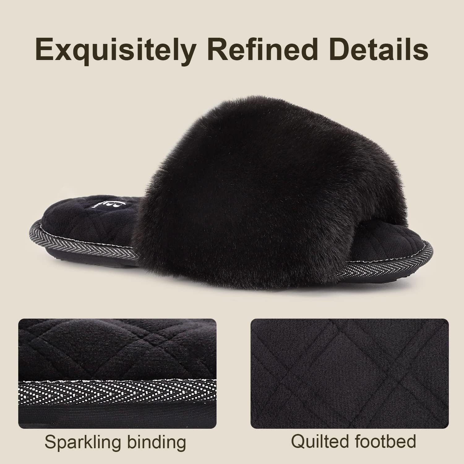 Women's Slippers Cloud Black