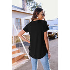 Women's Batwing Sleeve Tunic Top Black