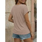 AUTOMET Women's Short Sleeve Shirts Dressy Business Casual Summer Tops 2026 Lace Spring Blouses Loose Fit Trendy Outfits