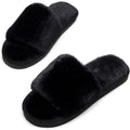 Women's Slippers Fuzzy Black