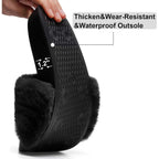 Women's Slippers Fuzzy Black