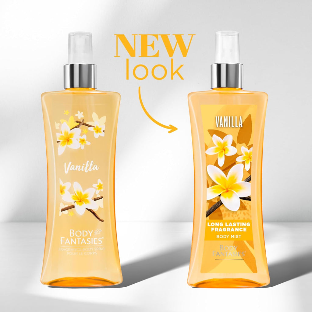 Body Fantasies Signature Fragrance Body Spray, Vanilla, 8 fl oz (Pack of 2)