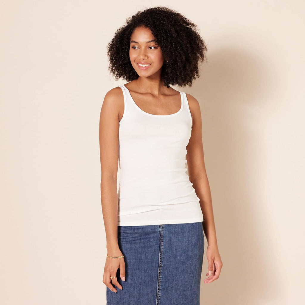 Women's Thin Strap Tank Top White