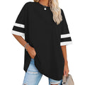 rosemia Oversized Tshirts for Women Summer Short Sleeve Round Neck Graphic Tee Shirt