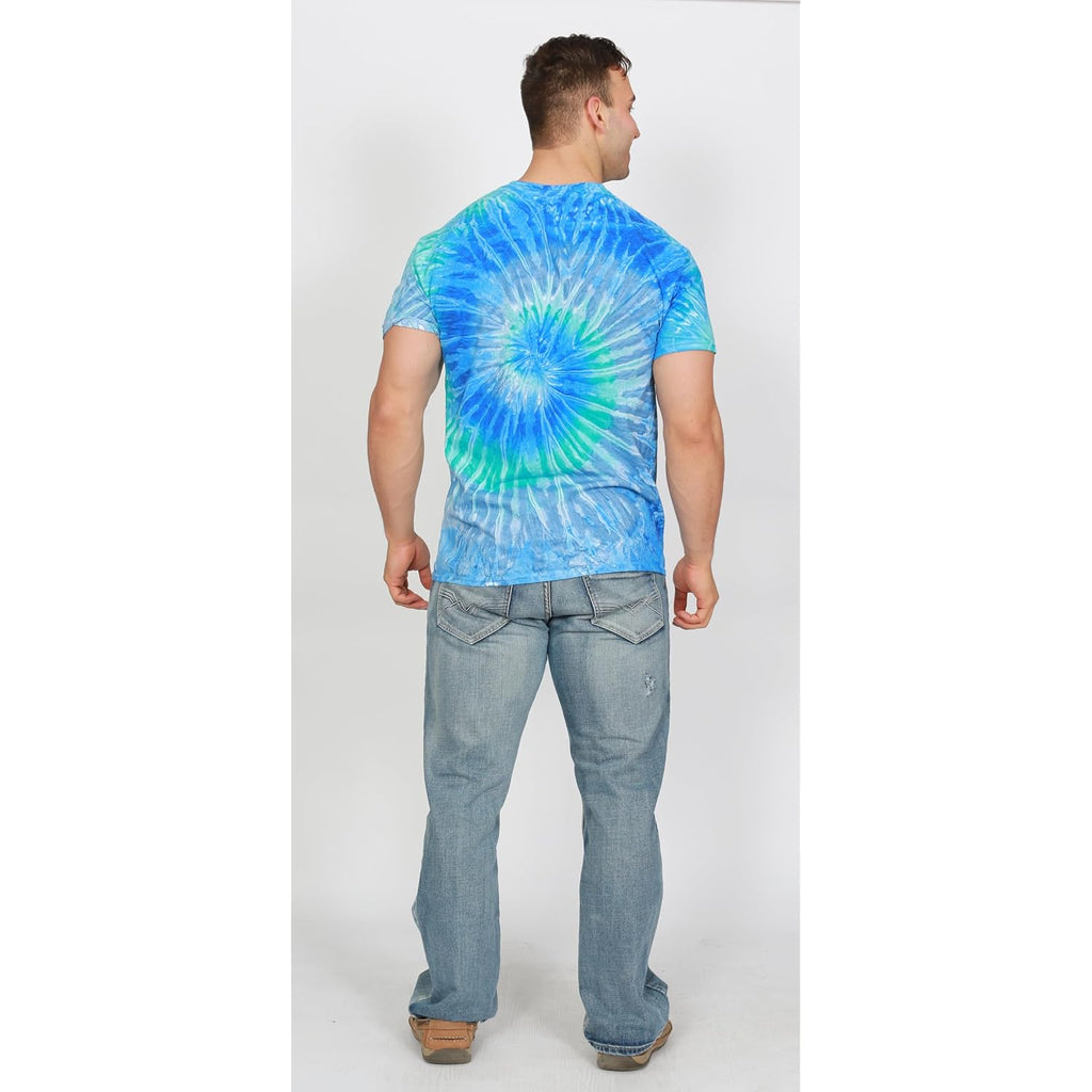 Colortone Spider Tie Dye T-Shirts for Men and Women - Unisex Short Sleeve Tie-Dye T Shirts for Adults
