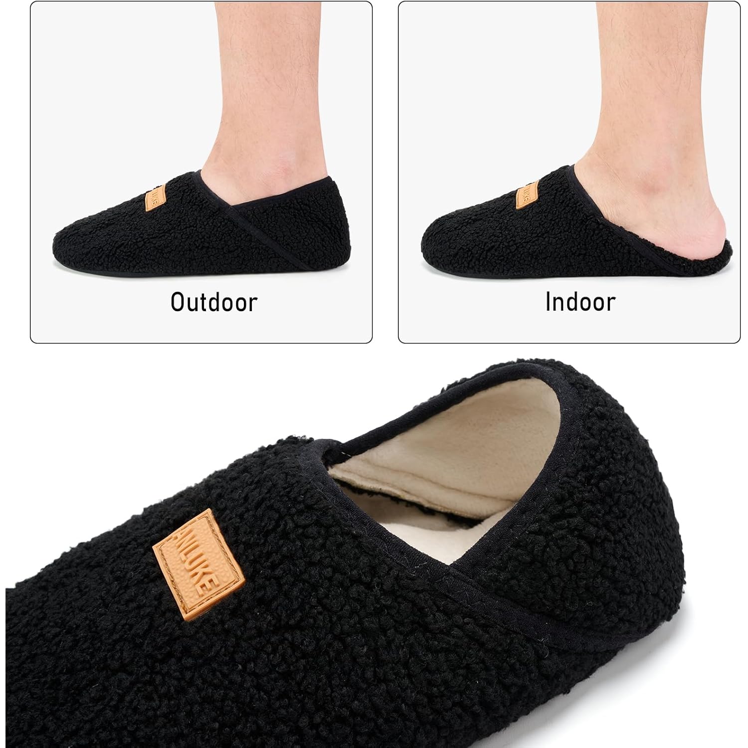 Women's Slippers Socks Black