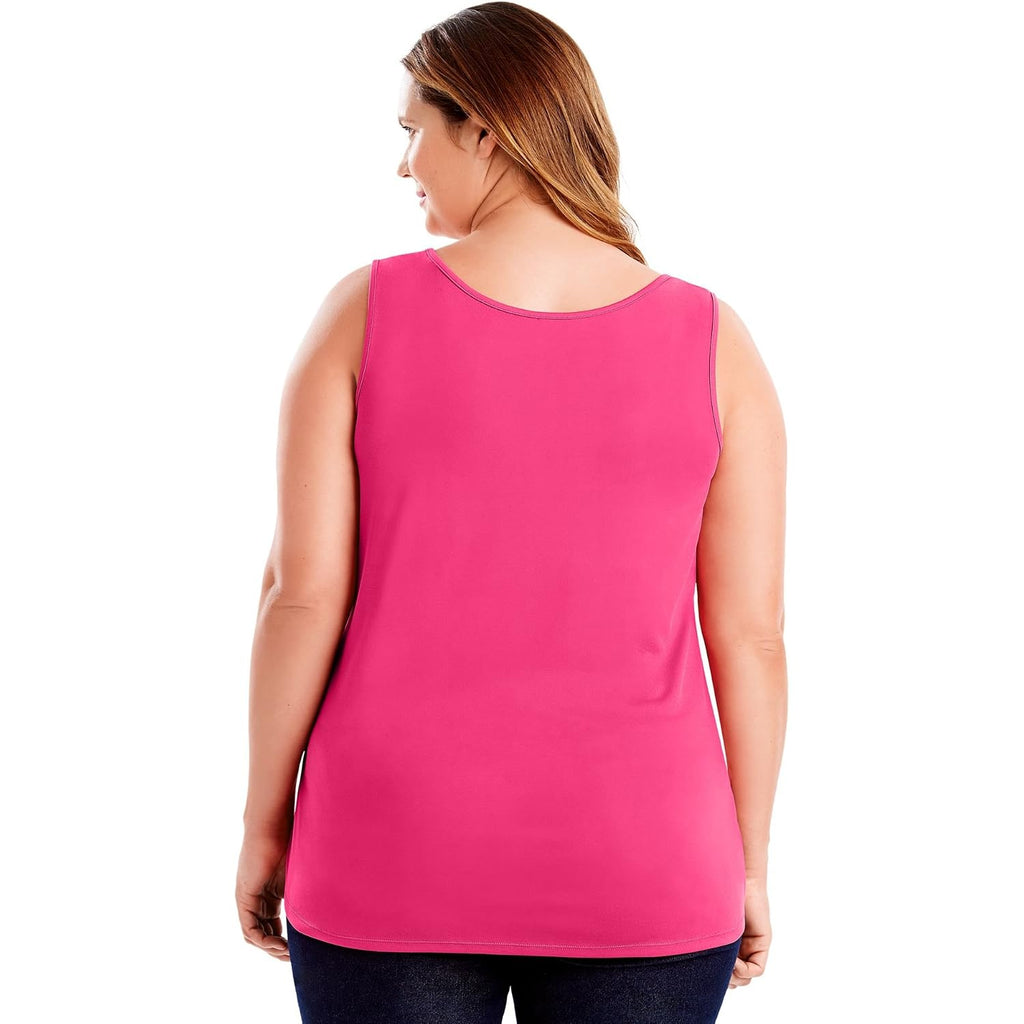 JUST My Size Womens Cooldri Performance Scoopneck Tank Top