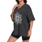 ADOREJOY Oversized Tshirts for Women V Neck Summer Graphic Tees Casual Short Sleeve Loose Tops 2026