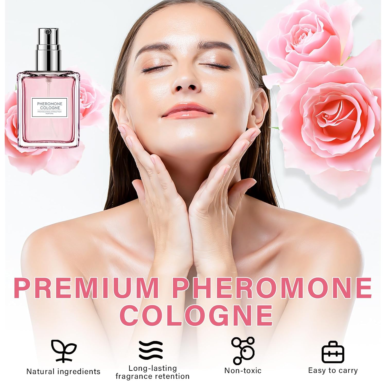 Pheromone Perfume for Woman, Long Lasting Perfumes for Women, Elegant Floral Notes, 12H Advanced Scent Release Formula, Travel-Size Womens Perfume for Romantic Date & Daily Wear, 20ml