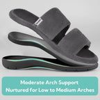 Women's Slippers Dual-Strap Dark Grey