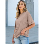 ANRABESS Women Oversized T Shirts Short Sleeve Summer Casual Loose Top Basic Tee with Pocket