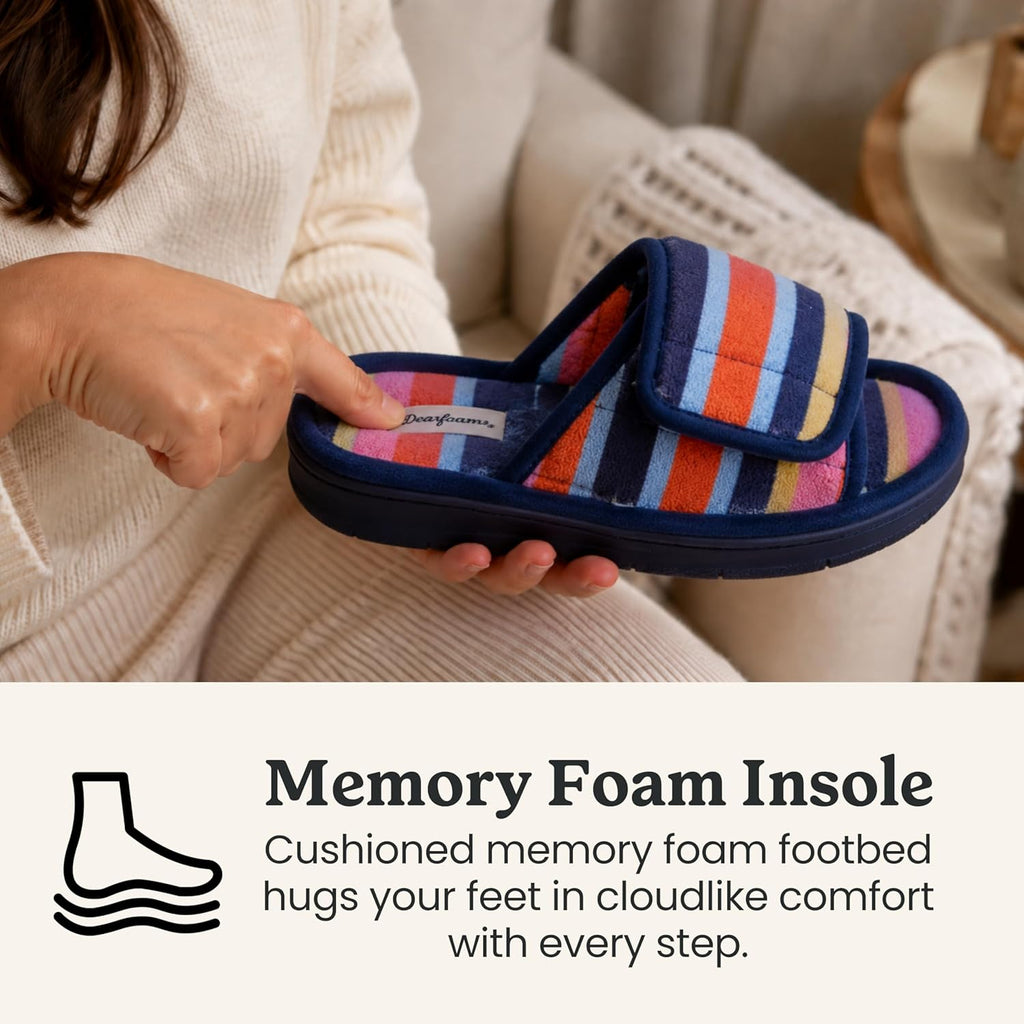 Women's Slippers Adjustable Multi Stripes