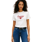 Tommy Hilfiger Women's Short Sleeve Cotton Graphic Logo Crew Neck T-Shirts