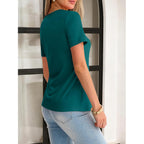 ANRABESS Womens Short Sleeve Tops Summer Tshirts Cute Keyhole Neck Casual Basic Tee Dressy Work 2026 Spring Trendy Outfits
