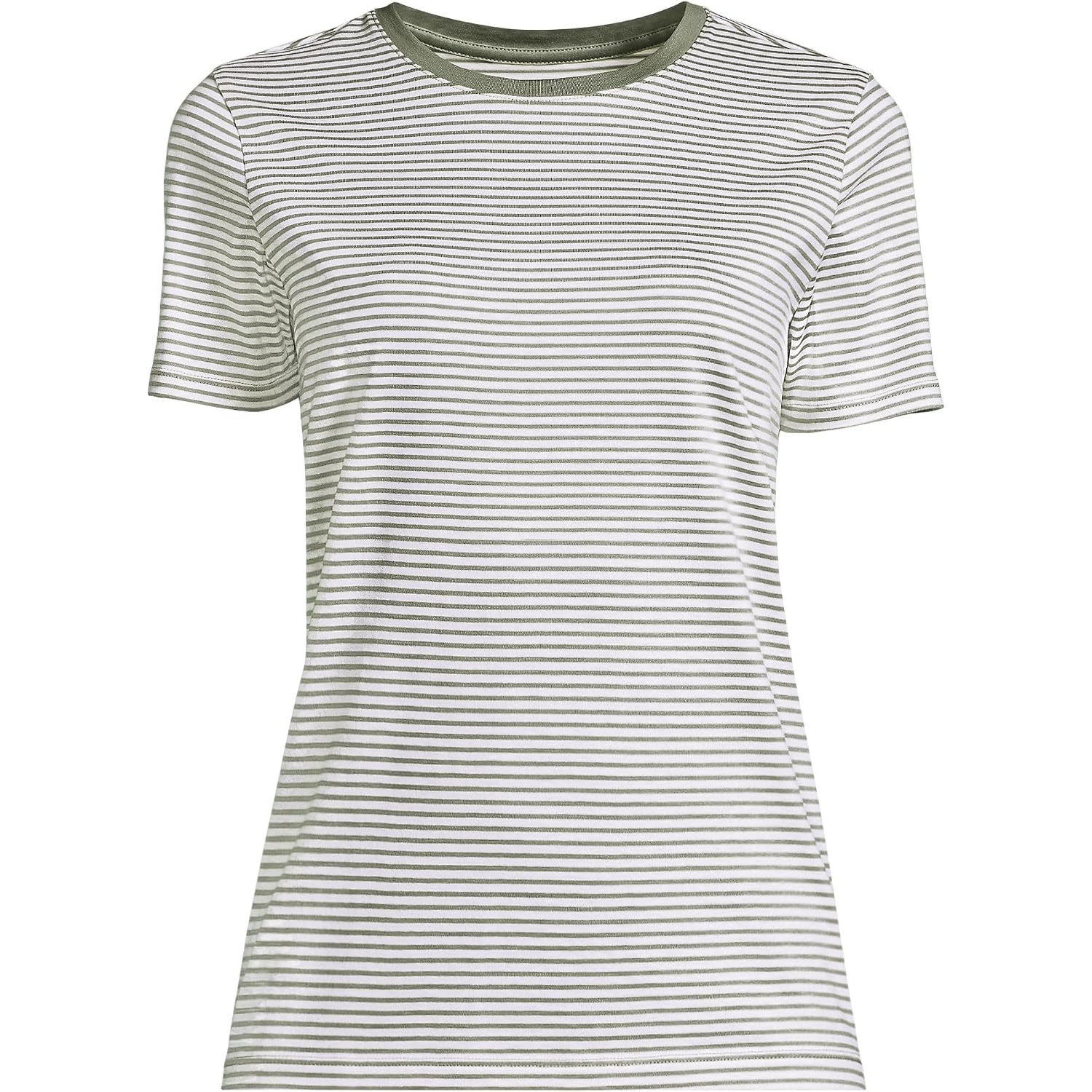 Lands' End Women's Relaxed American-Grown Supima Cotton Crew Neck T-Shirt