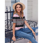 Zeagoo Womens Summer Tops Casual Short Sleeve V Neck Shirts Business Dressy Work Blouses