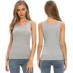 Air Curvey 4 Pack Tank Top for Women Basic Undershirt Tanks Sleeveless Casual Shirts Soft Seamless Layering Tops