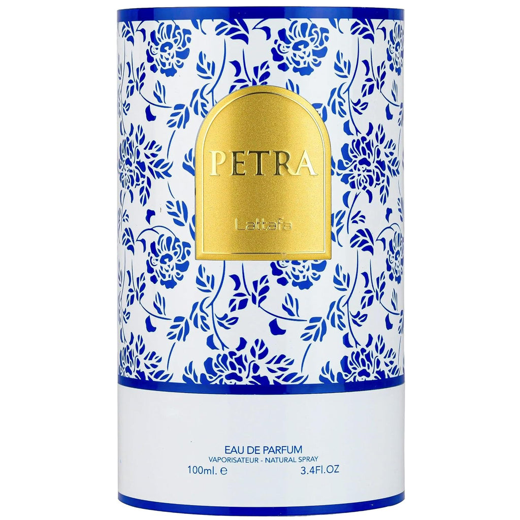 Lattafa Petra - Fruity, Gourmand, Floral, Musky - Eau de Parfum Long-Lasting Fragrance for Unisex, 3.4 Ounce / 100 ml