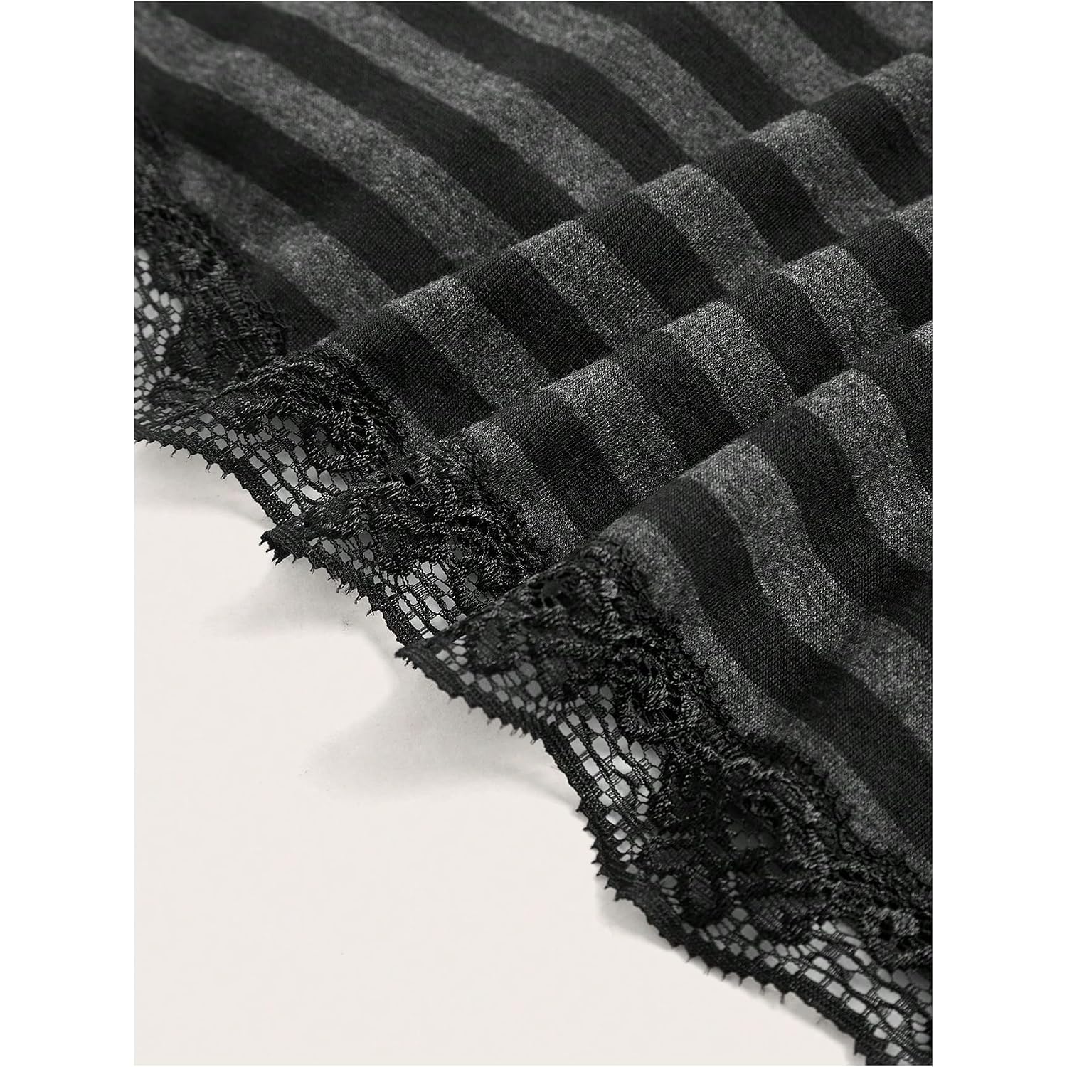 SOLY HUX Womens Y2K Lace Cami Sleeveless Striped Spaghetti Strap Camisole Gothic Babydoll Tops