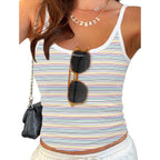 SAMPEEL Womens Scoop Neck Ribbed Tank Top Casual Summer Sleeveless Fitted Basic Cami Shirts Slim Tops Trendy Clothing 2026