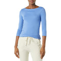 Amazon Essentials Women's Slim-Fit 3/4 Sleeve Boat Neck Cotton Modal Micro Rib T-Shirt