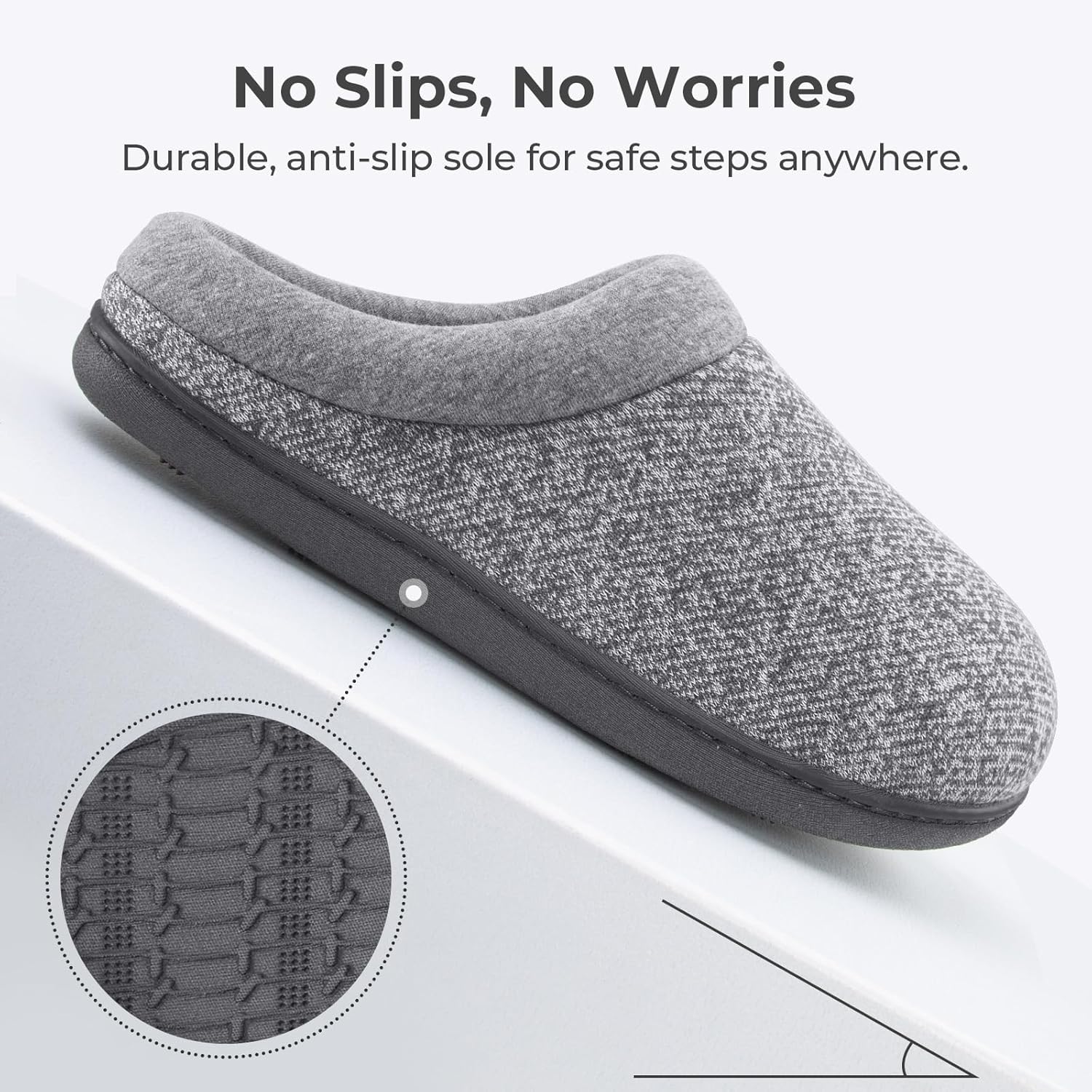 Women's Slippers Knit Grey