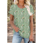 HOTGIFT Women Tops 2026 Summer Short Sleeve Chiffon T Shirts Blouse M-3XL