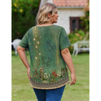 Women's Flowy V-Neck Tunic Top Mz839