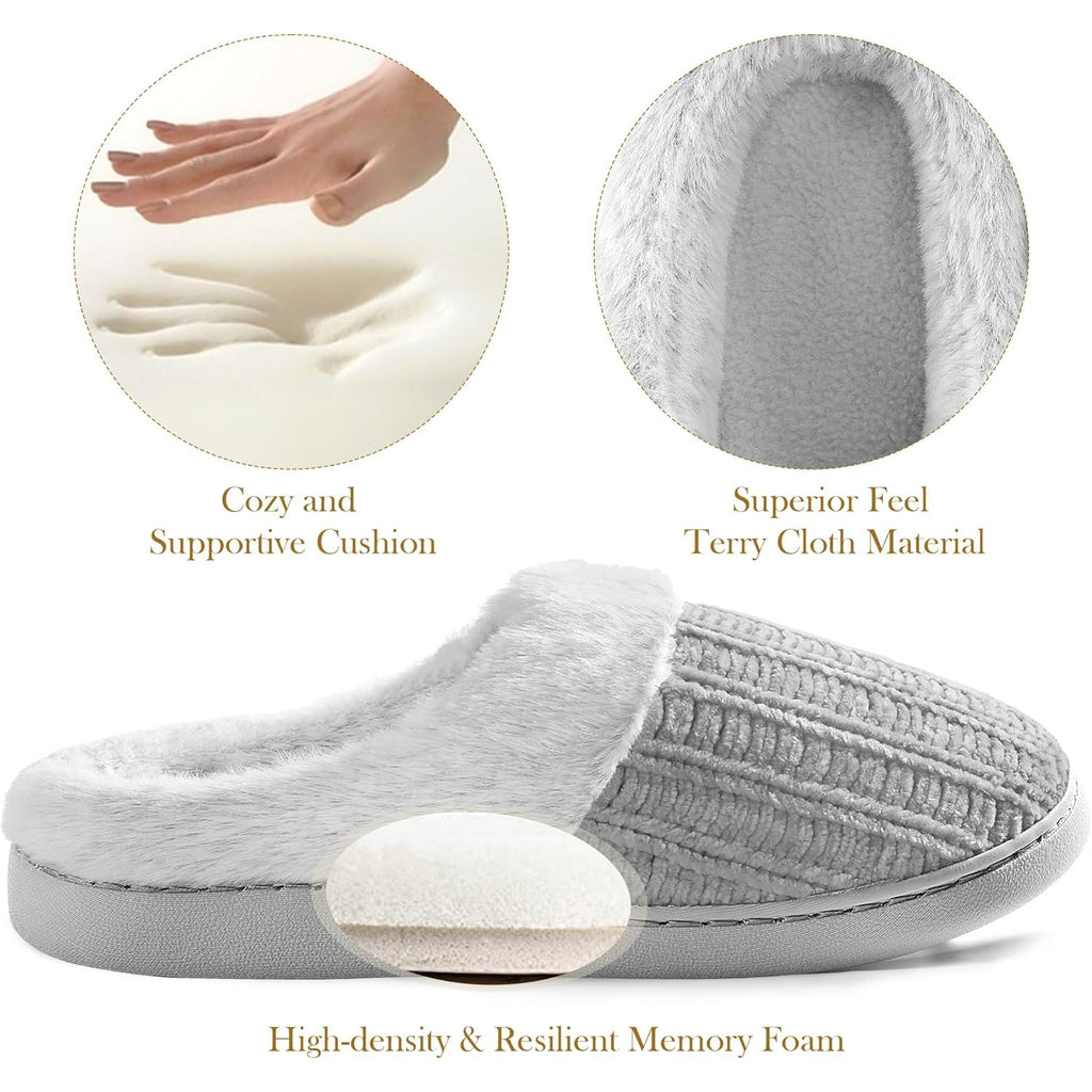 Women's Slippers Knitted A-grey