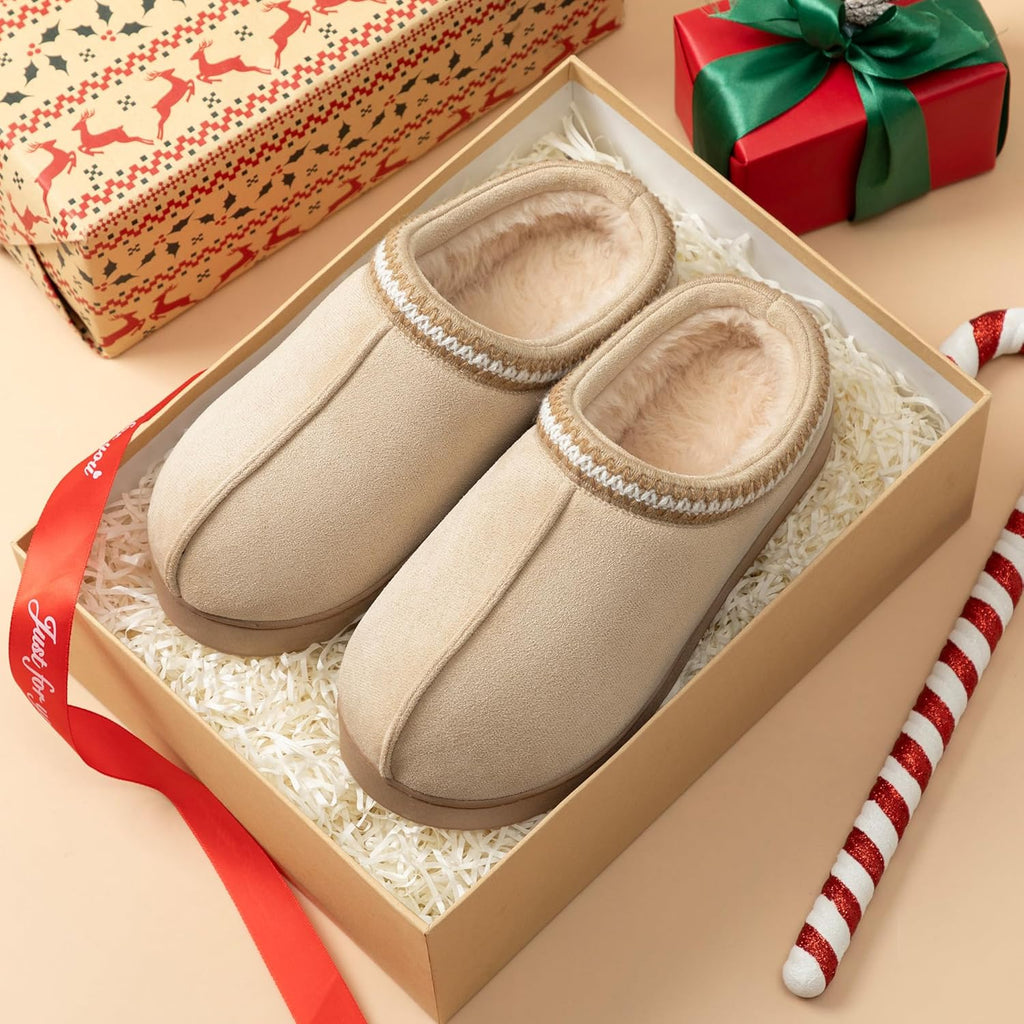 Women's Slippers Suede Beige