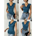 Zeagoo Tank Top for Women Trendy Going Out Tops Sleeveless Shirts Ruched Business Casual Basic Tunic Tops