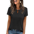 Women's Keyhole Neck T-Shirt Black
