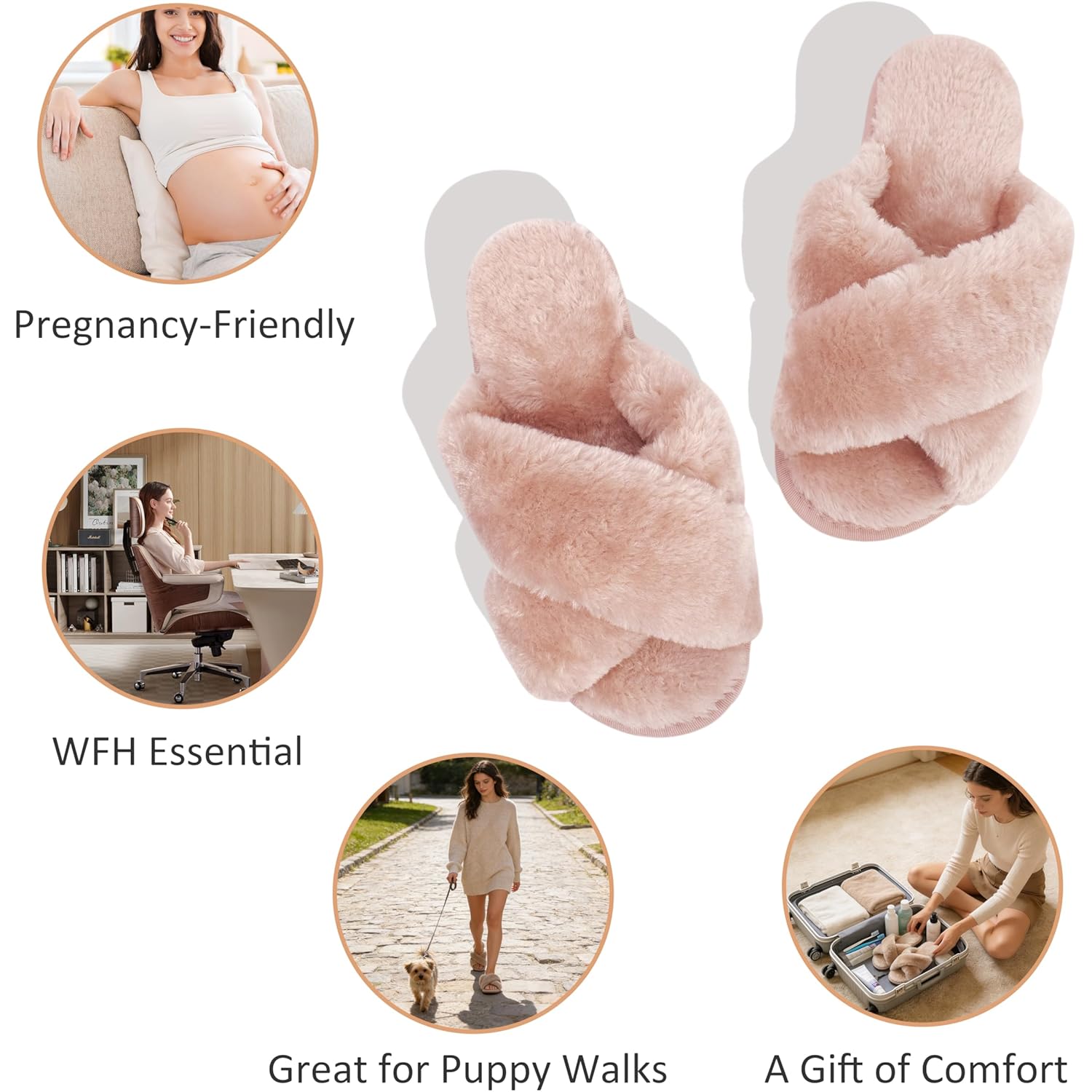 Women's Slippers Plush Pink