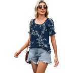 WIHOLL Womens Short Sleeve Square Neck Summer Tops Dressy Casual Blouses Trendy Clothes 2026