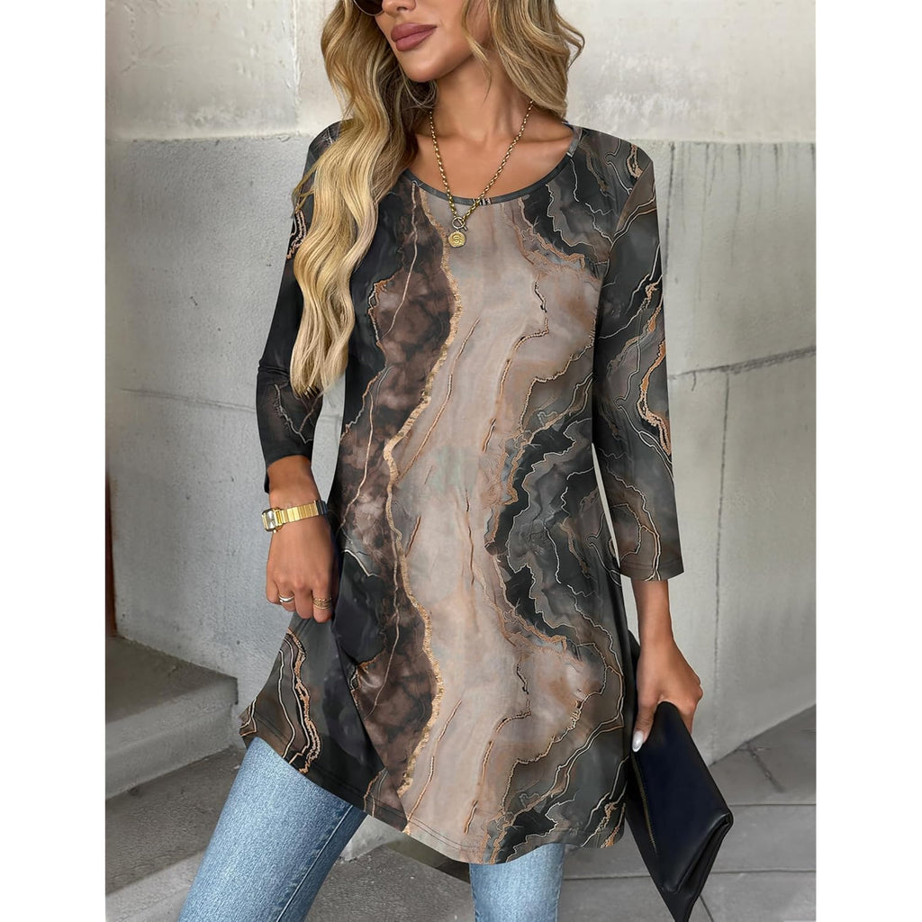 Women's Swing Flare Tunic Top Multicolor-CX278