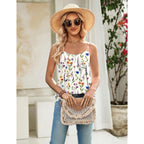 Zeagoo Womens Camisole Tank Tops Summer Adjustable Spaghetti Strap Loose Flowy Sleeveless Shirts Beach Vacation Clothes