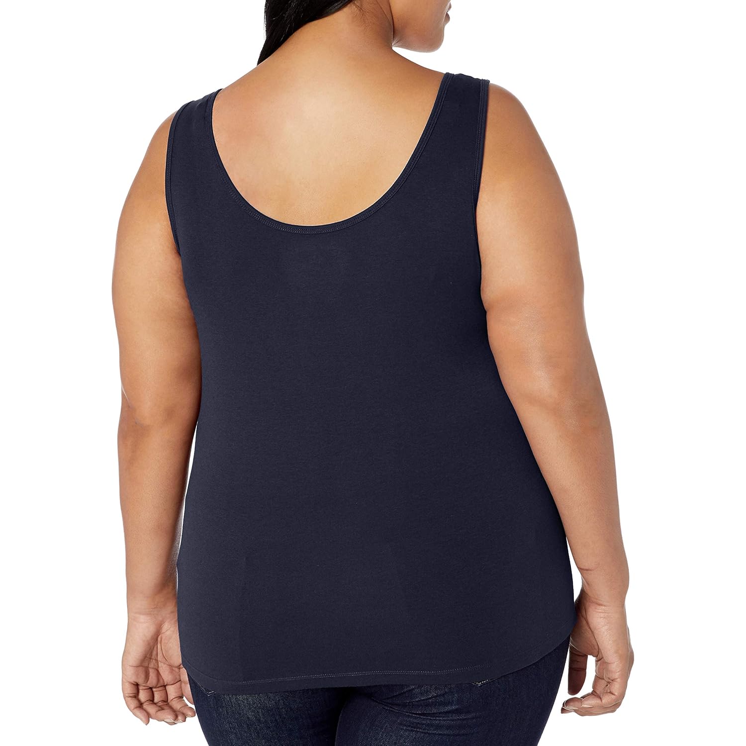 Women's Slim-Fit Scoop Neck Tank Top Navy