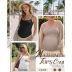 Women's Maternity Camisole Tank Top Nude/White/Black