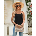 Women's Flowy Camisole Tank Top Black