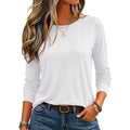 Zeagoo Women's Casual Shirts Long Sleeve Tops Soft Crewneck Tshirts Basic Tee Business Workout Outfit 2026 Fall Clothes