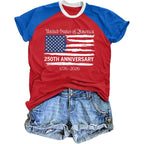 250th Anniversary USA Shirt Women: American Flag Tshirt 250 Years T-Shirts 4th of July Shirts Patriotic Tops