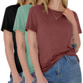 GAYHAY 3 Pack Womens T-Shirts - Short Sleeve Spring Summer Tops Crew Neck Trendy Casual Work Soft Basic Tees for Ladies 2026