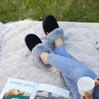 Women's Slippers Suede Black