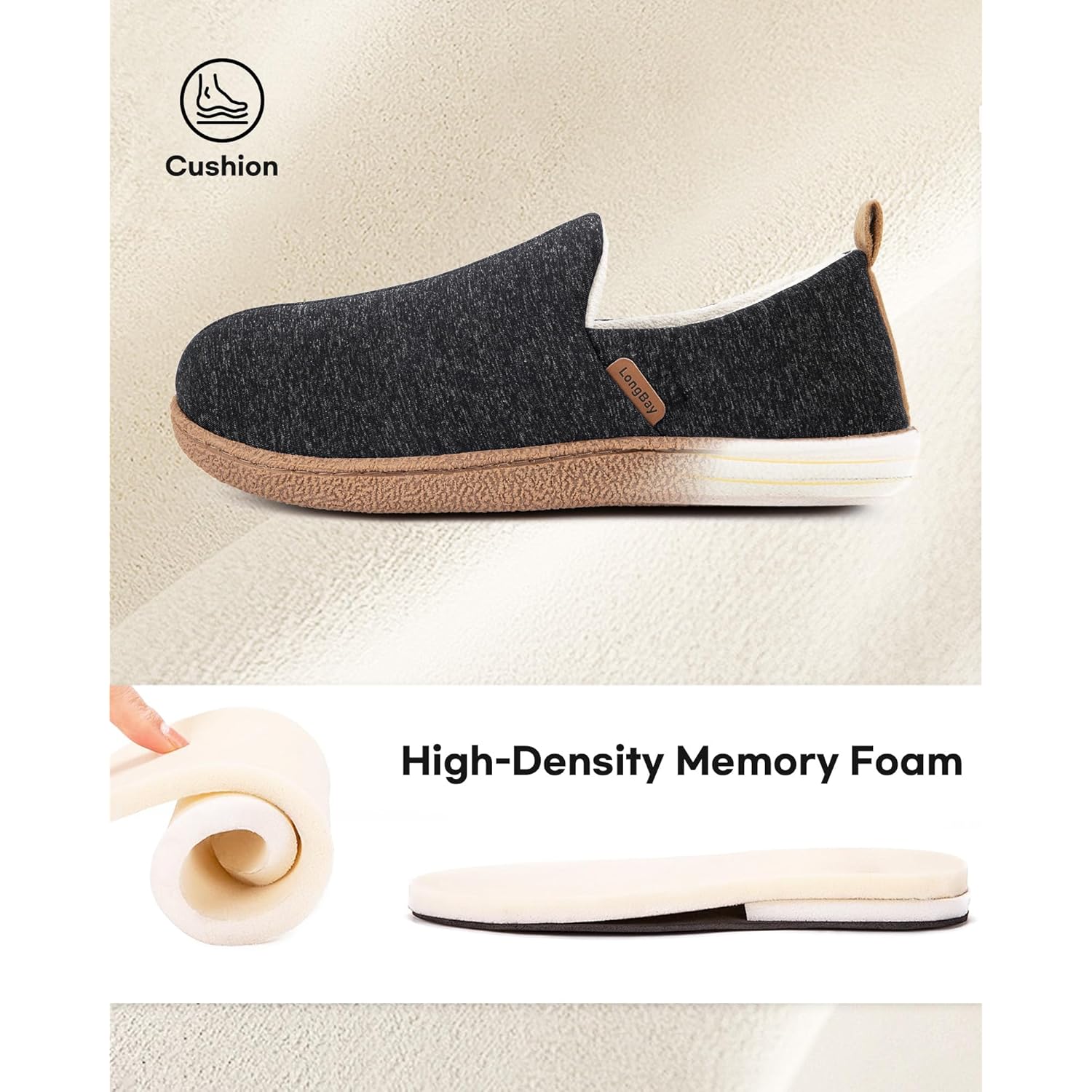 Women's Slippers Jersey Black