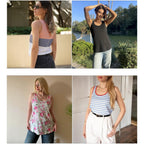 Women's Flowy Scoop Neck Tank Top Black