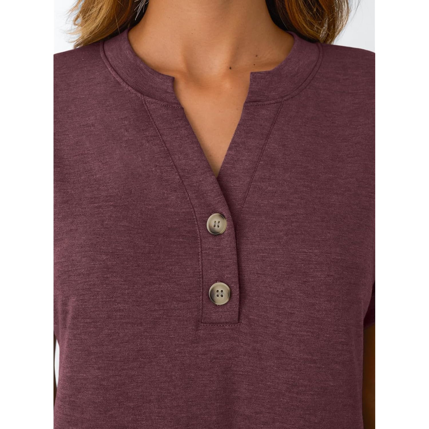AUTOMET Women's Short Sleeve Shirts Henley Dressy Casual Summer Tops 2026 Spring Fashion Trendy Cute T-Shirts