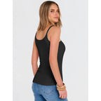 ANRABESS Tank Top for Womens Summer 2026 Scoop Neck Sleeveless Ribbed Knit Workout Basic Tees Slim Fitted Cami Shirts